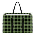 Sage Green Buffalo Check Pattern Print Utility Tote Bag