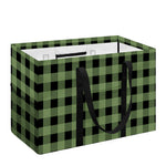 Sage Green Buffalo Check Pattern Print Utility Tote Bag