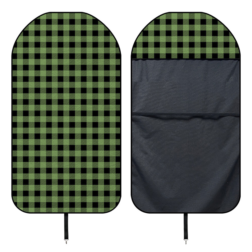 Sage Green Buffalo Check Pattern Print Waterproof Car Seat Cover