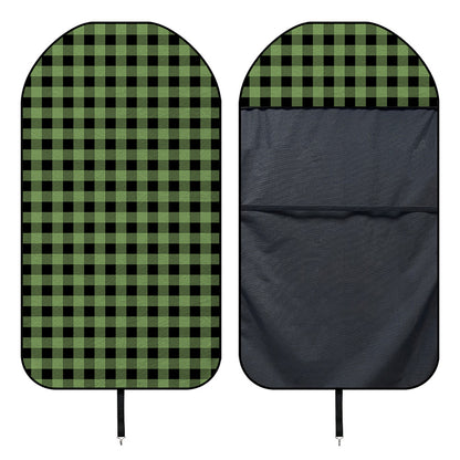 Sage Green Buffalo Check Pattern Print Waterproof Car Seat Cover