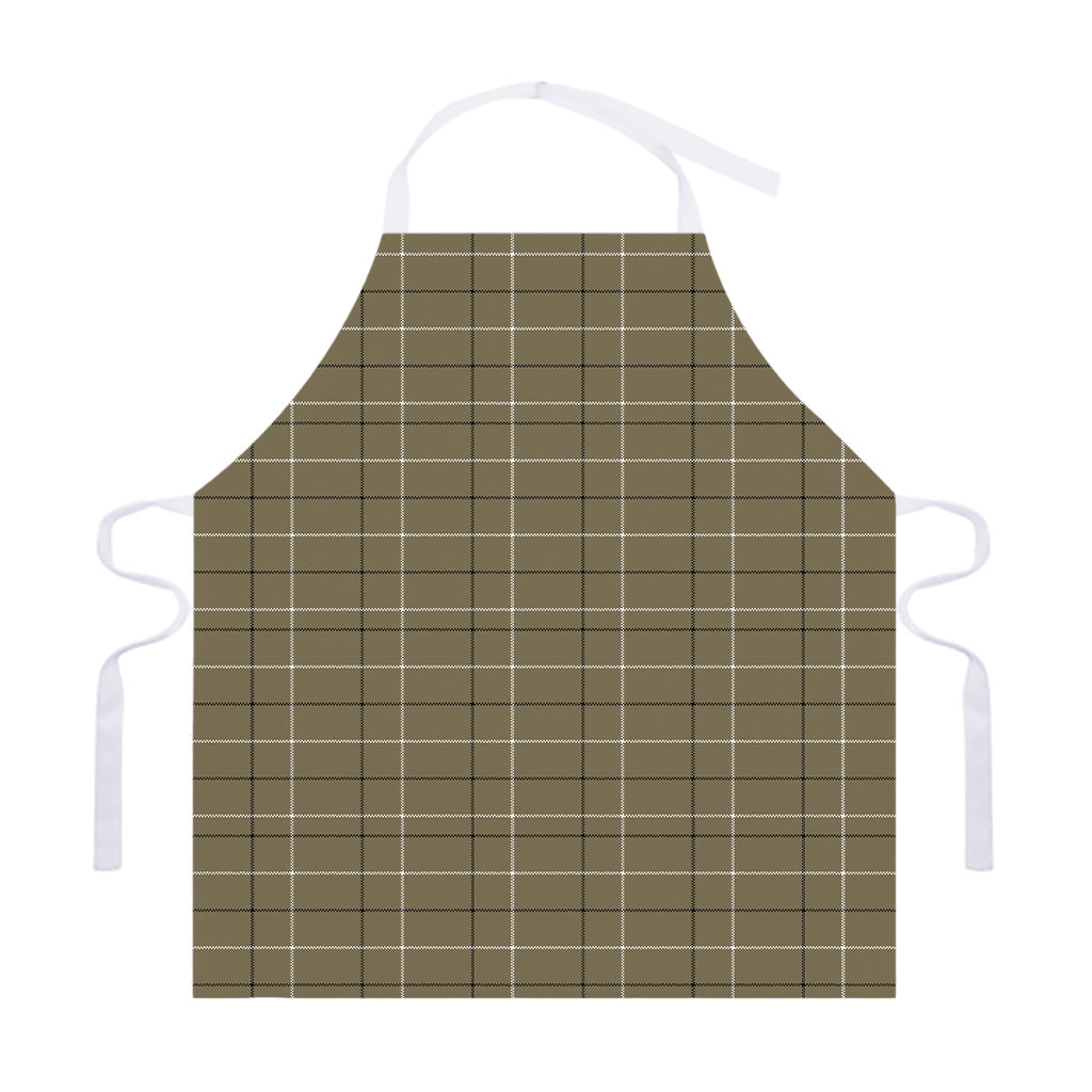 Sage Green Tattersall Pattern Print Adjustable Apron