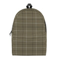 Sage Green Tattersall Pattern Print School Backpack