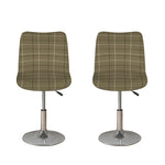 Sage Green Tattersall Pattern Print Bar Stool Covers