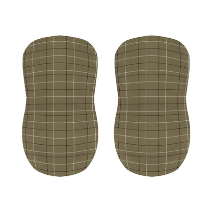 Sage Green Tattersall Pattern Print Bar Stool Covers