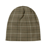 Sage Green Tattersall Pattern Print Beanie