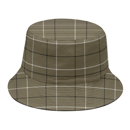 Sage Green Tattersall Pattern Print Bucket Hat