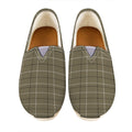 Sage Green Tattersall Pattern Print Casual Shoes