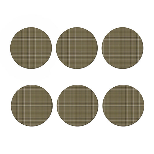 Sage Green Tattersall Pattern Print Coaster Set