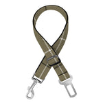 Sage Green Tattersall Pattern Print Dog Seat Belt