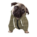 Sage Green Tattersall Pattern Print Dog Zip Up Hoodie