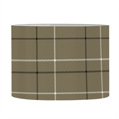 Sage Green Tattersall Pattern Print Drum Lamp Shade