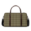 Sage Green Tattersall Pattern Print Duffel Bag