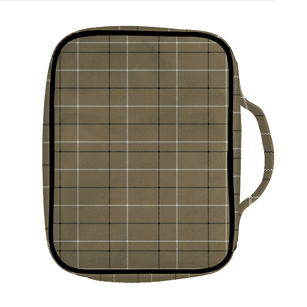 Sage Green Tattersall Pattern Print Front Pocket Bible Bag