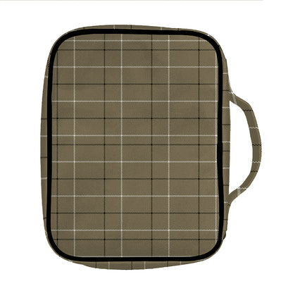 Sage Green Tattersall Pattern Print Front Pocket Bible Bag