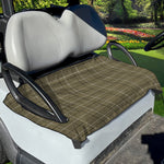 Sage Green Tattersall Pattern Print Golf Cart Seat Cover