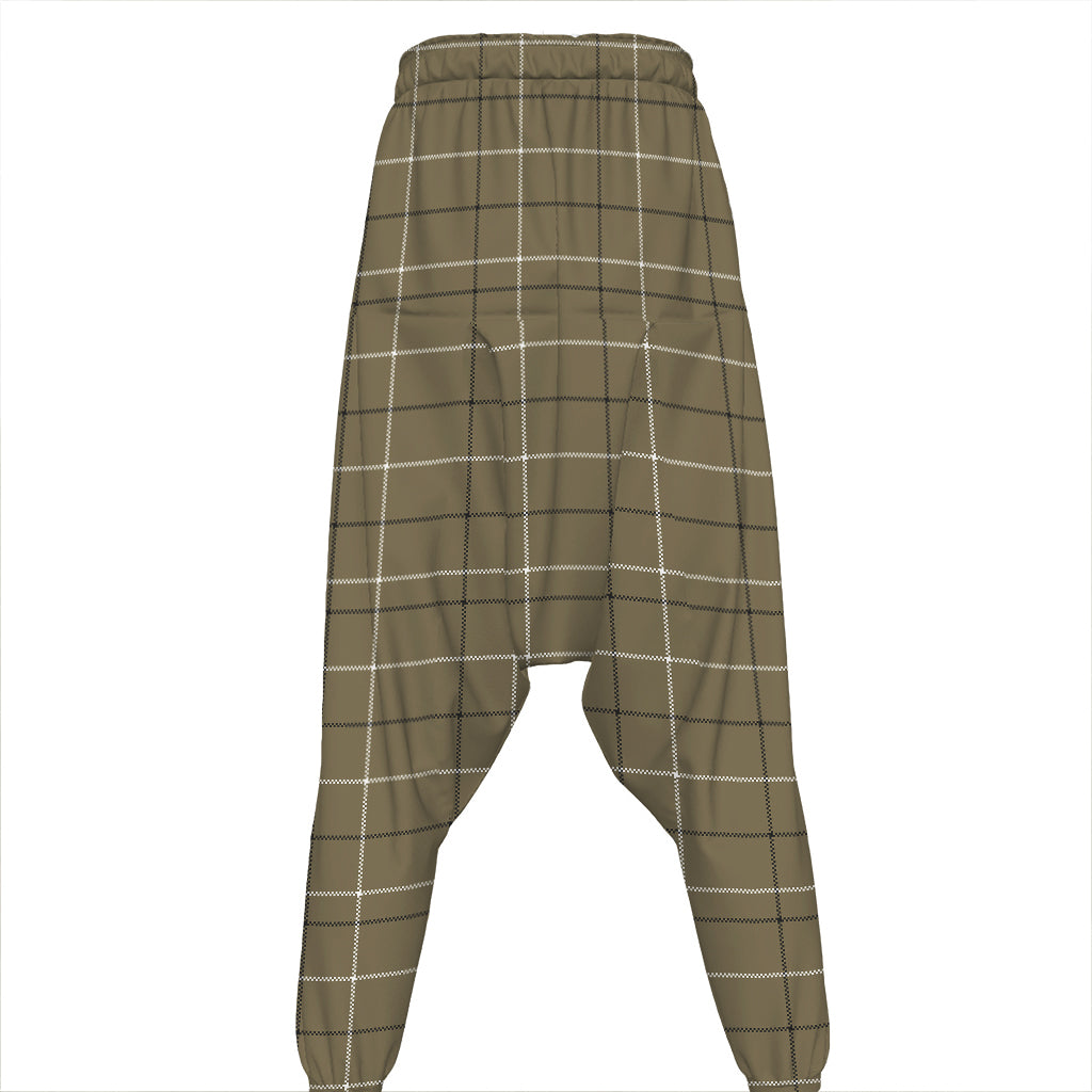 Sage Green Tattersall Pattern Print Hammer Pants