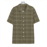 Sage Green Tattersall Pattern Print Hawaiian Shirt