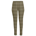 Sage Green Tattersall Pattern Print High-Waisted Pocket Leggings