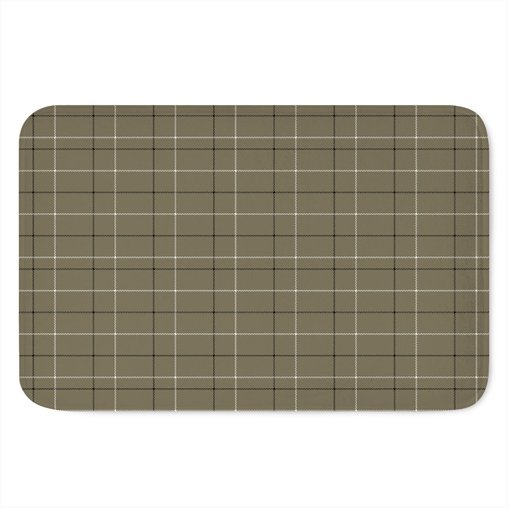 Sage Green Tattersall Pattern Print Indoor Door Mat