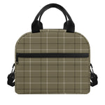 Sage Green Tattersall Pattern Print Insulated Lunch Bag