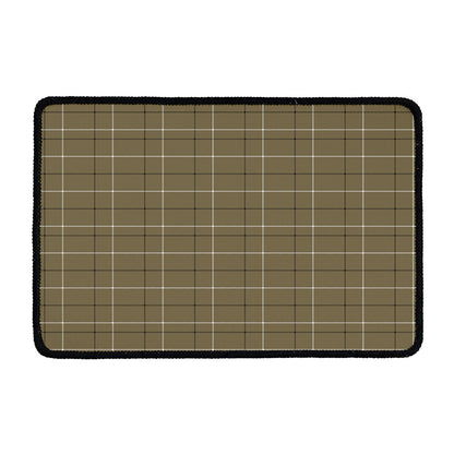 Sage Green Tattersall Pattern Print Kitchen Mat