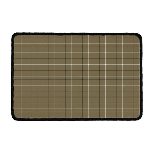 Sage Green Tattersall Pattern Print Kitchen Mat