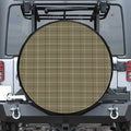 Sage Green Tattersall Pattern Print Leather Spare Tire Cover
