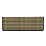 Sage Green Tattersall Pattern Print Long Kitchen Mat