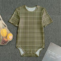 Sage Green Tattersall Pattern Print Men's Bodysuit