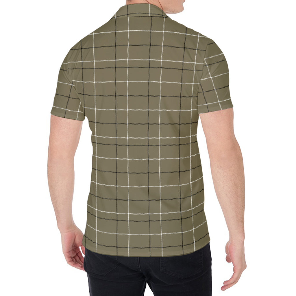 Sage Green Tattersall Pattern Print Men's Shirt