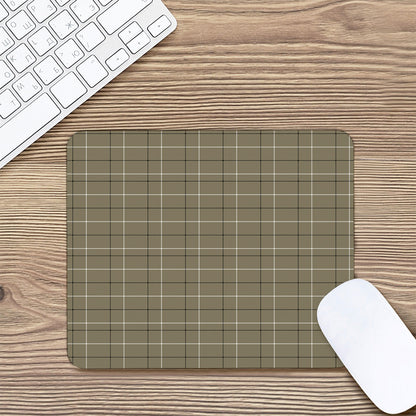 Sage Green Tattersall Pattern Print Mouse Pad