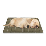 Sage Green Tattersall Pattern Print Pet Cooling Mat Cover