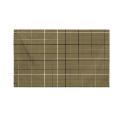 Sage Green Tattersall Pattern Print Polyester Flag