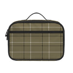 Sage Green Tattersall Pattern Print Portable Lunch Bag