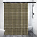 Sage Green Tattersall Pattern Print Premium Shower Curtain