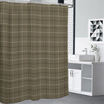 Sage Green Tattersall Pattern Print Premium Shower Curtain