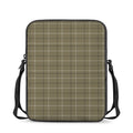 Sage Green Tattersall Pattern Print Rectangular Crossbody Bag