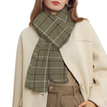 Sage Green Tattersall Pattern Print Scarf