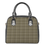 Sage Green Tattersall Pattern Print Shoulder Handbag