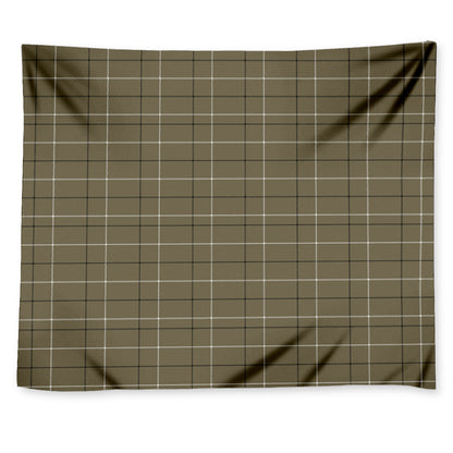 Sage Green Tattersall Pattern Print Tapestry