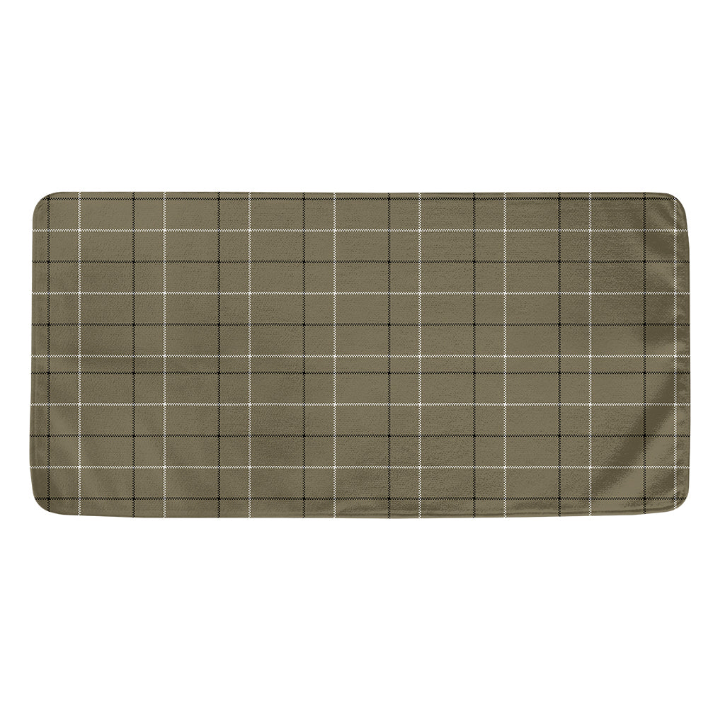 Sage Green Tattersall Pattern Print Towel