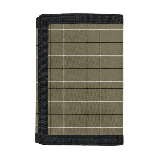 Sage Green Tattersall Pattern Print Trifold Wallet