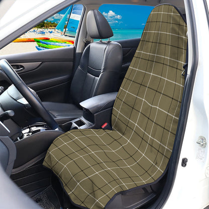 Sage Green Tattersall Pattern Print Waterproof Car Seat Cover