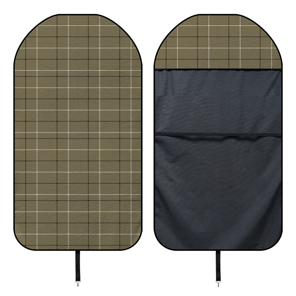 Sage Green Tattersall Pattern Print Waterproof Car Seat Cover