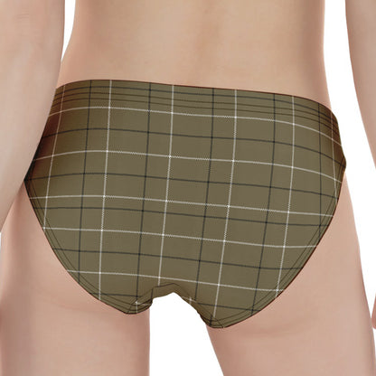 Sage Green Tattersall Pattern Print Women's Panties