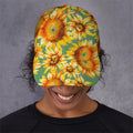 Sage Watercolor Sunflower Pattern Print Baseball Cap