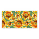 Sage Watercolor Sunflower Pattern Print Beach Towel