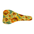 Sage Watercolor Sunflower Pattern Print Bicycle Seat Cover