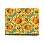 Sage Watercolor Sunflower Pattern Print Bifold Wallet