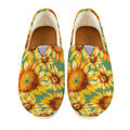 Sage Watercolor Sunflower Pattern Print Casual Shoes